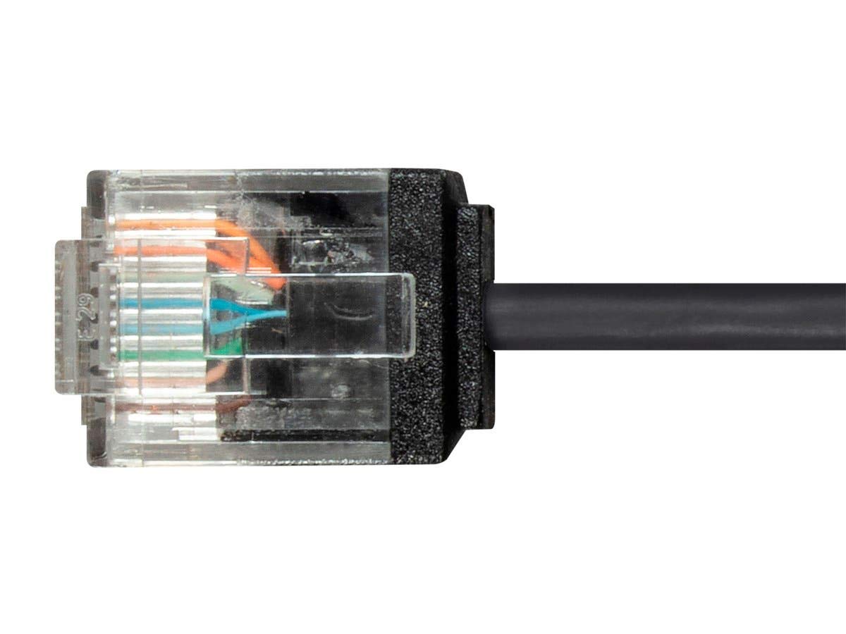 Monoprice Cat6 Ethernet Patch Cable   Snagless, 550Mhz, Utp, 32Awg, 0.5 Feet, Black   Micro Slimrun Series