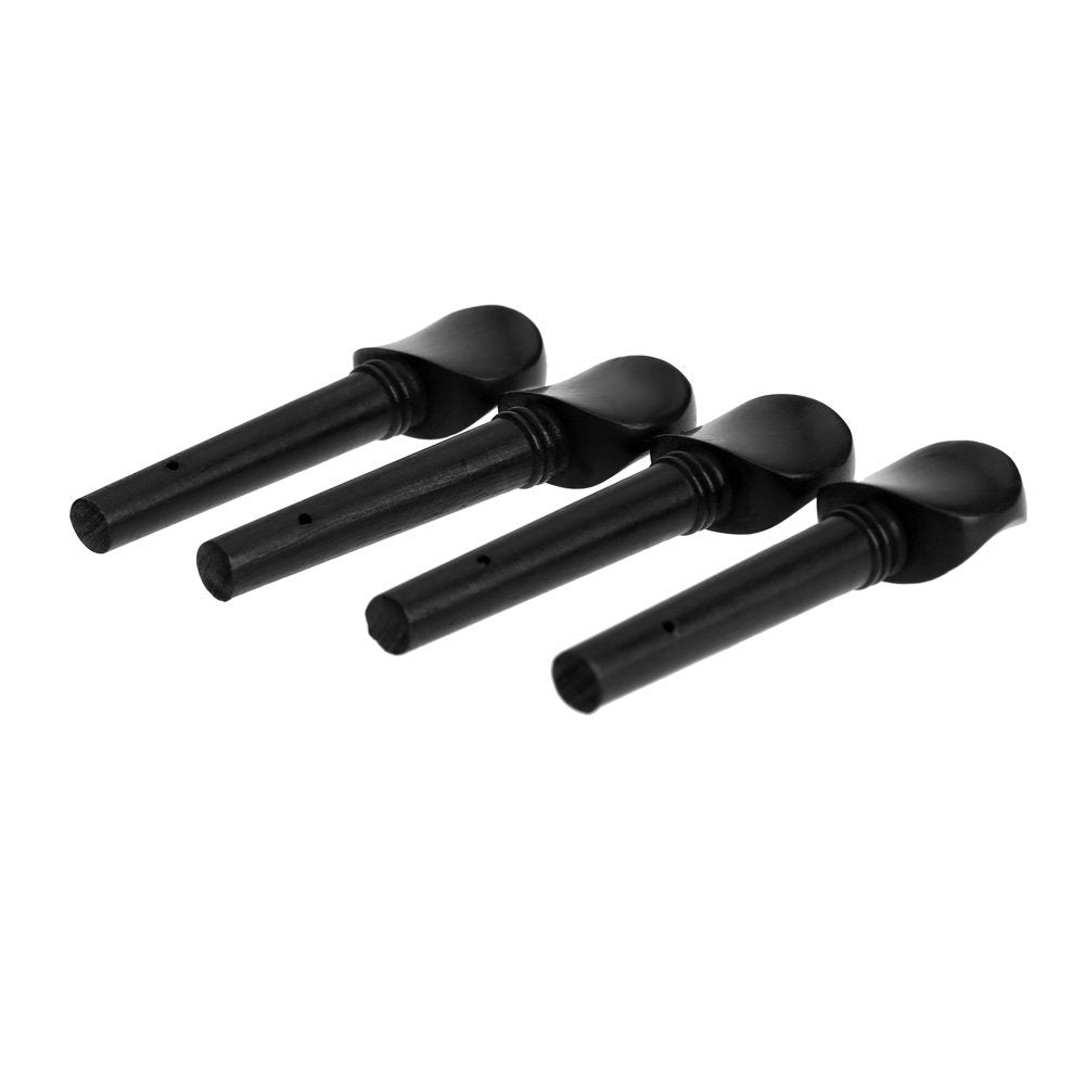 Andoer 4/4 Size Violin Fiddle Tuning Peg 4Pcs Set Ebony Wooden Replacement