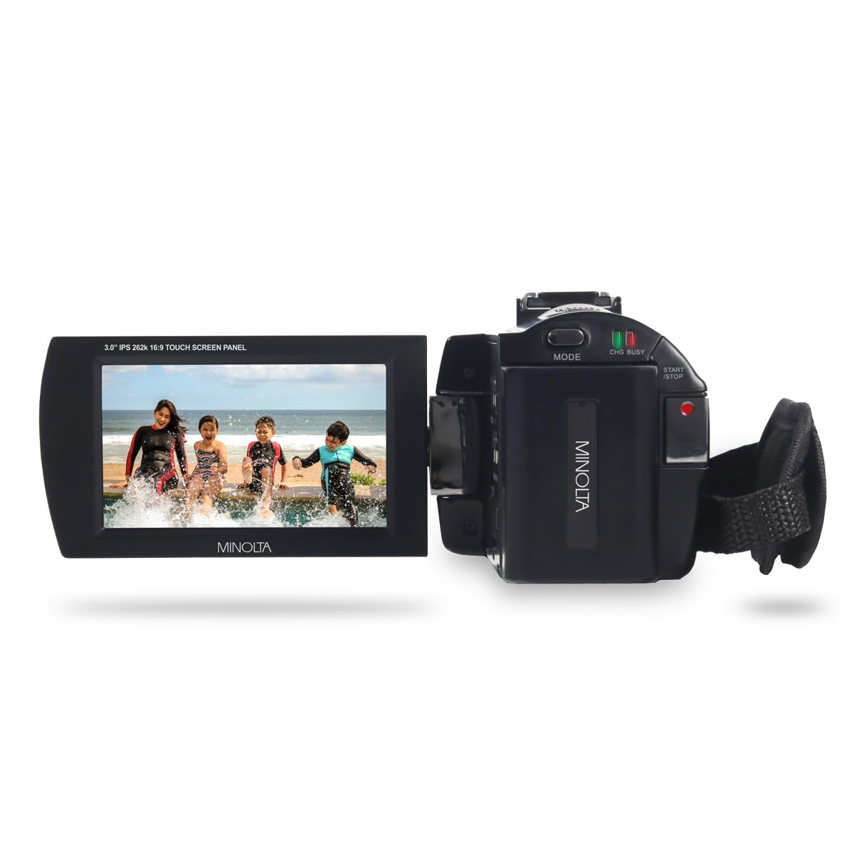 Minolta 2K Ultra Hd Camcorder With Infrared Night Vision Mn2K10Nv, Black