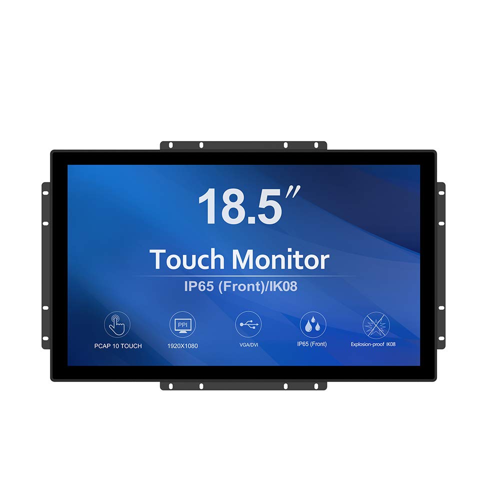 Greentouch 18.5 Industrial Touch Monitor Open Frame, Hdmi/Vga/Dvi Interface, Built In Speakers, Capacitive Touch Screen Technolo