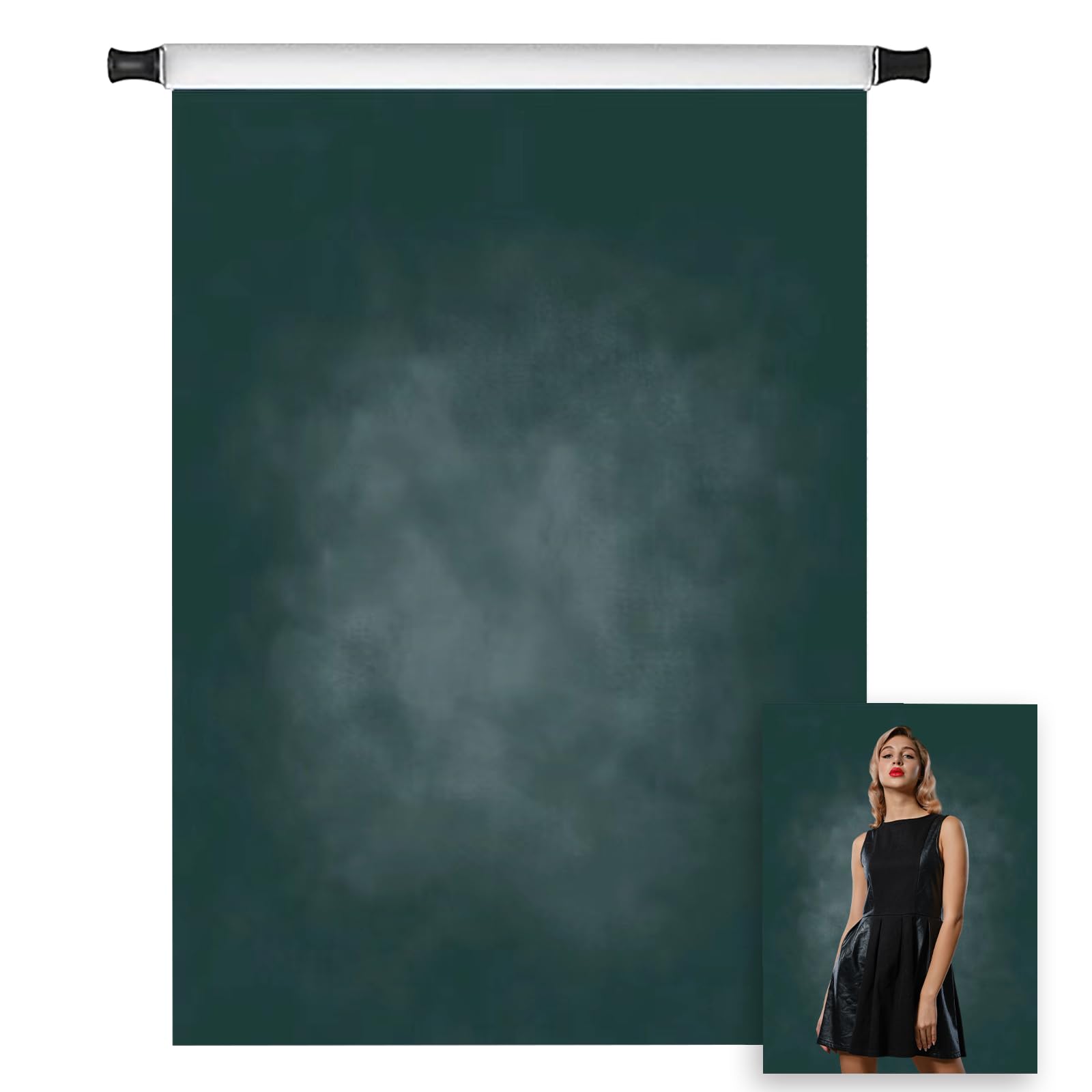 Kate Dark Green Photography Backdrops Abstract Photo Backdrop Poratrait Background For Photoshoot, 5X7Ft