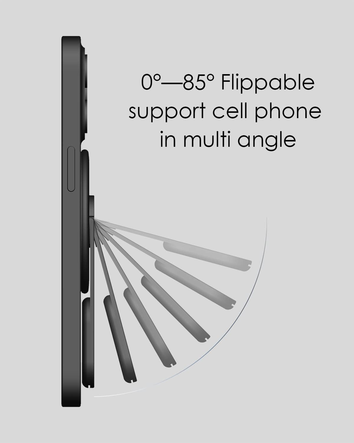 Aulumu G05 [4 In 1 Magzero] Magnetic Phone Stand Grip [Compatible With Magsafe] Removable 360 Adjustable Phone Kickstand With Bo