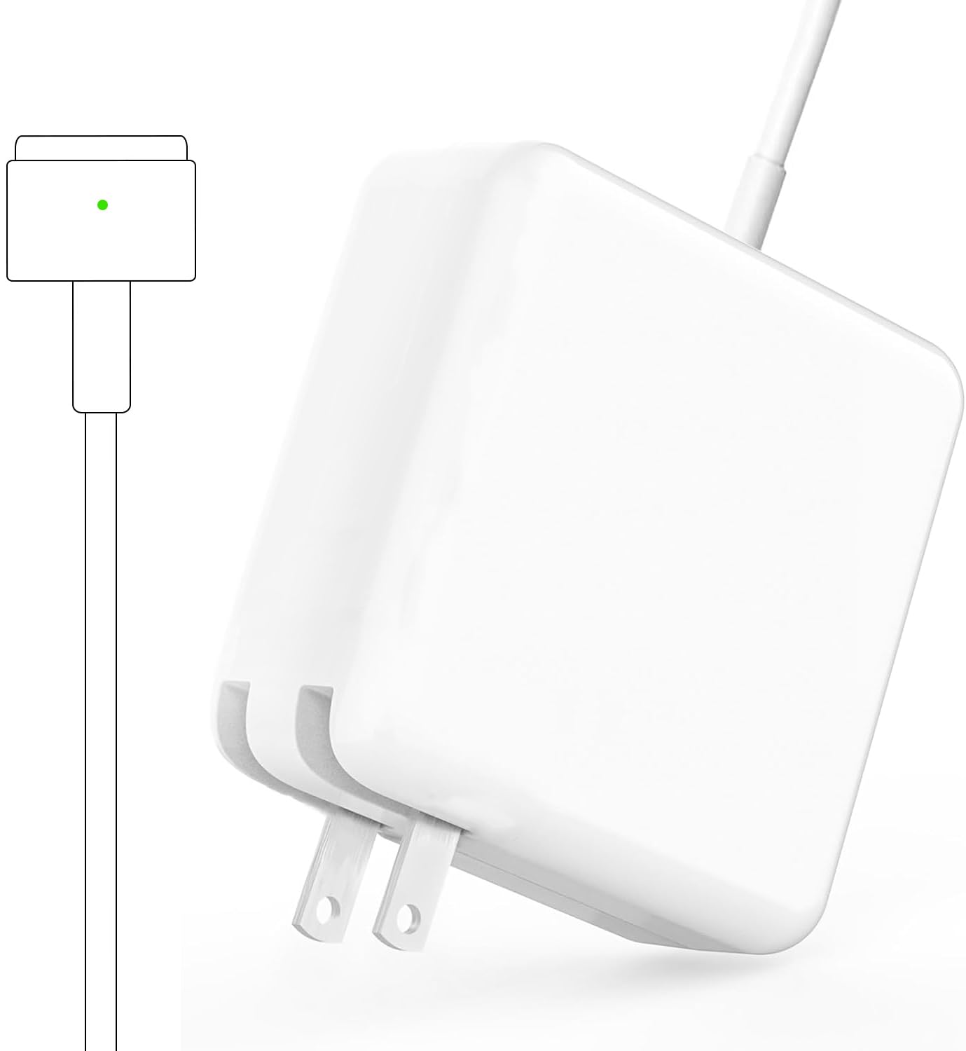 Mac Book Pro Charger, Replacement For Mac Book Pro/Mac Book Air 60W Ac 2 T Connector Power Adapter,Compatible With Mac Book Pro/