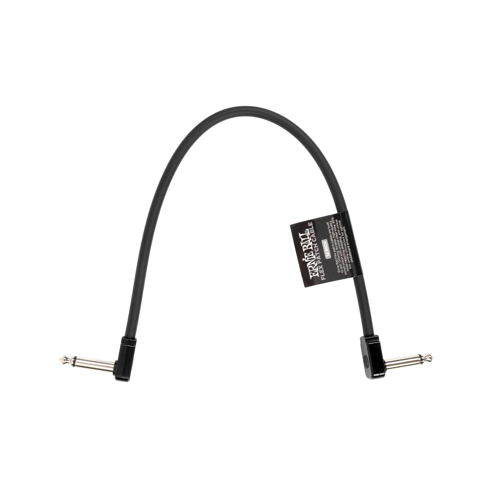 Ernie Ball Flex Patch Cable 12In   Black   Single
