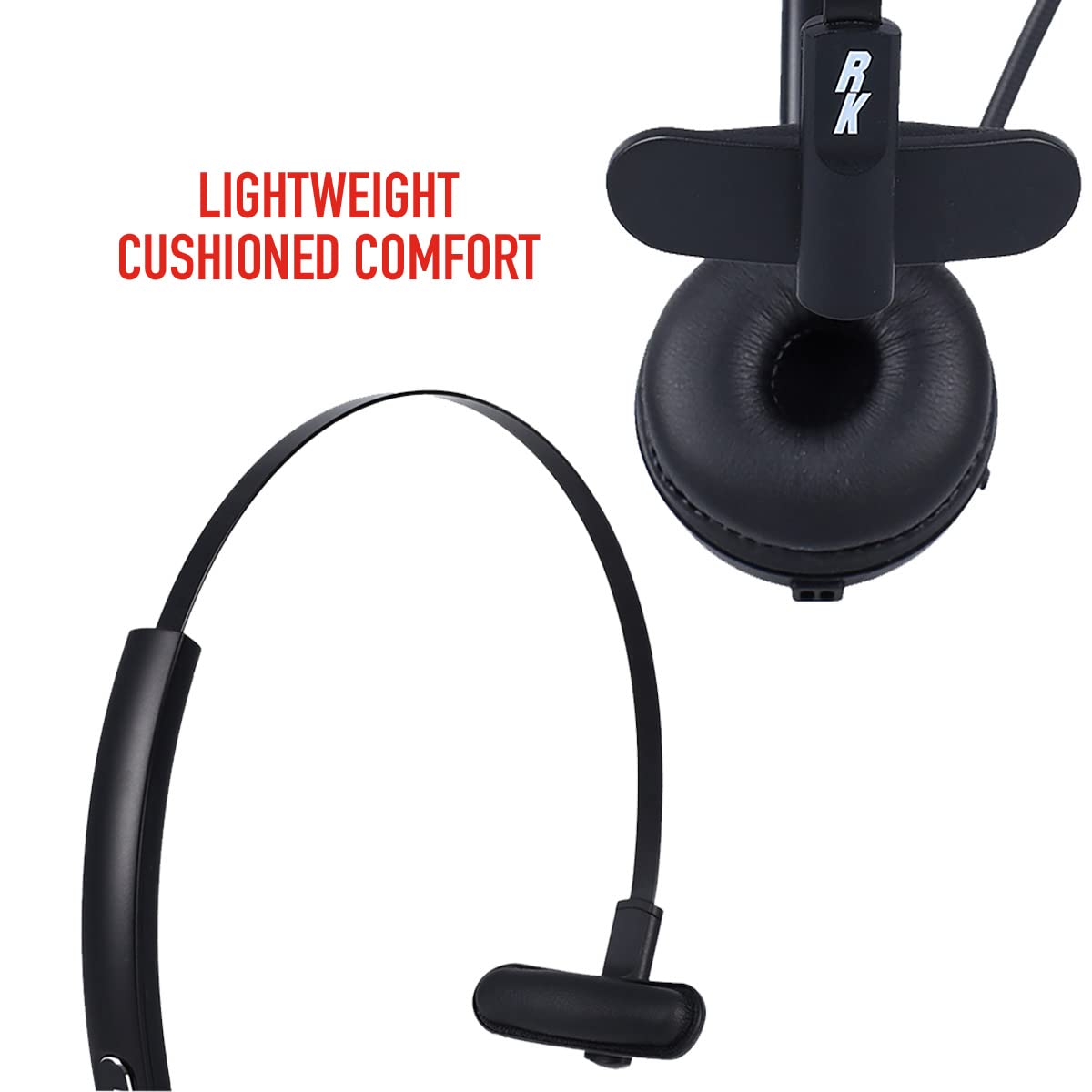 Roadking Truck Driver Headset Rking1000 Noise Cancelling Bluetooth(R) Headset Mono Wireless Headset With Advanced Noise Cancella