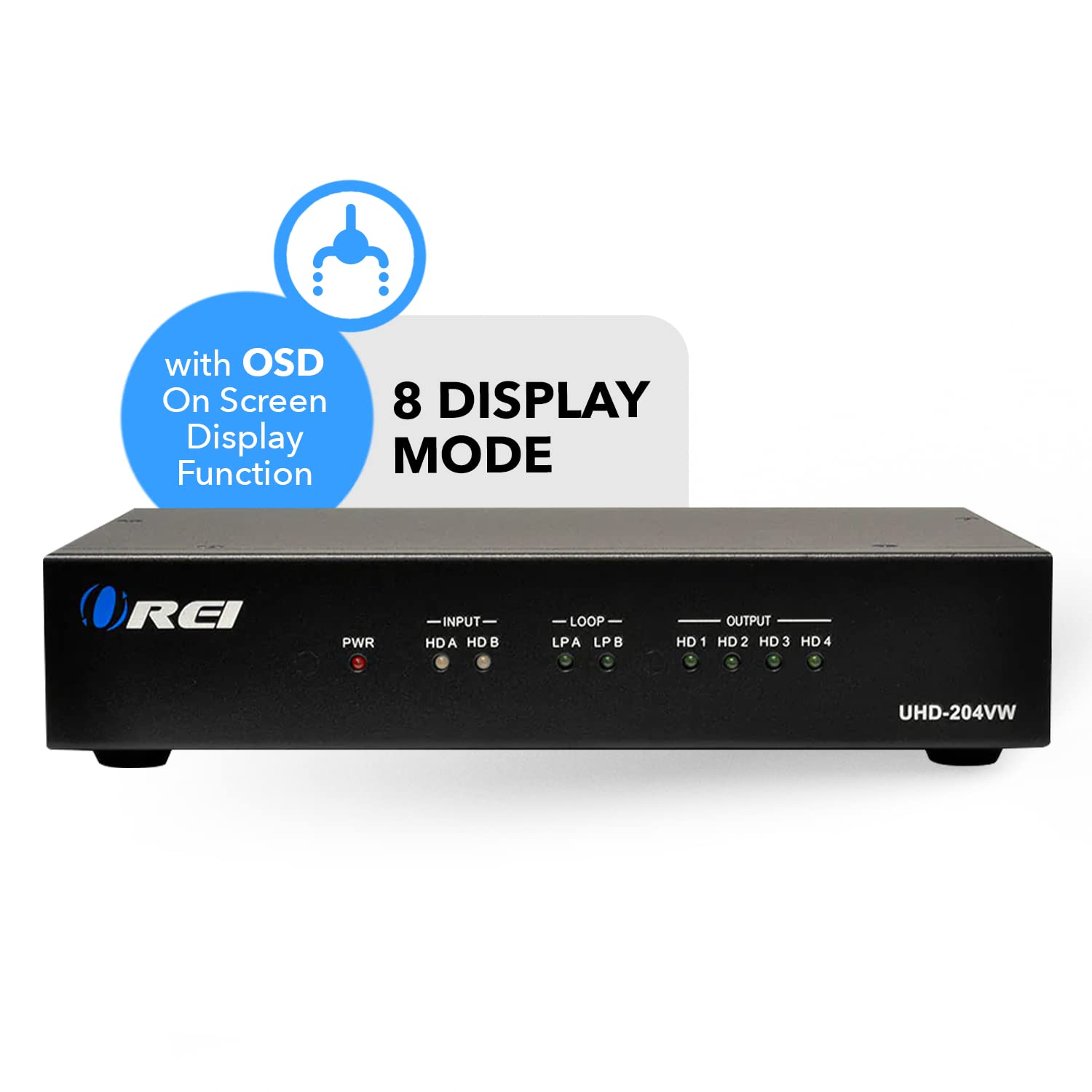 Orei 4K 2X2 Video Wall Controller Seamless Hdmi Processor Upto Ultrahd Professional 60Hz 4:4:4 8 Bit   Hdmi 2.0, Hdcp 2.2, 18 Gb