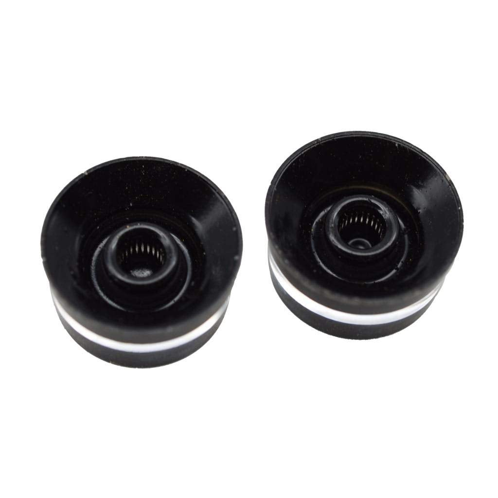 Dopro 2Pcs Usa(Imperial) Lp Guitar Speed Dial Knobs 24 Fine Splines Control Knobs For Usa Les Paul/Cts Pots Black