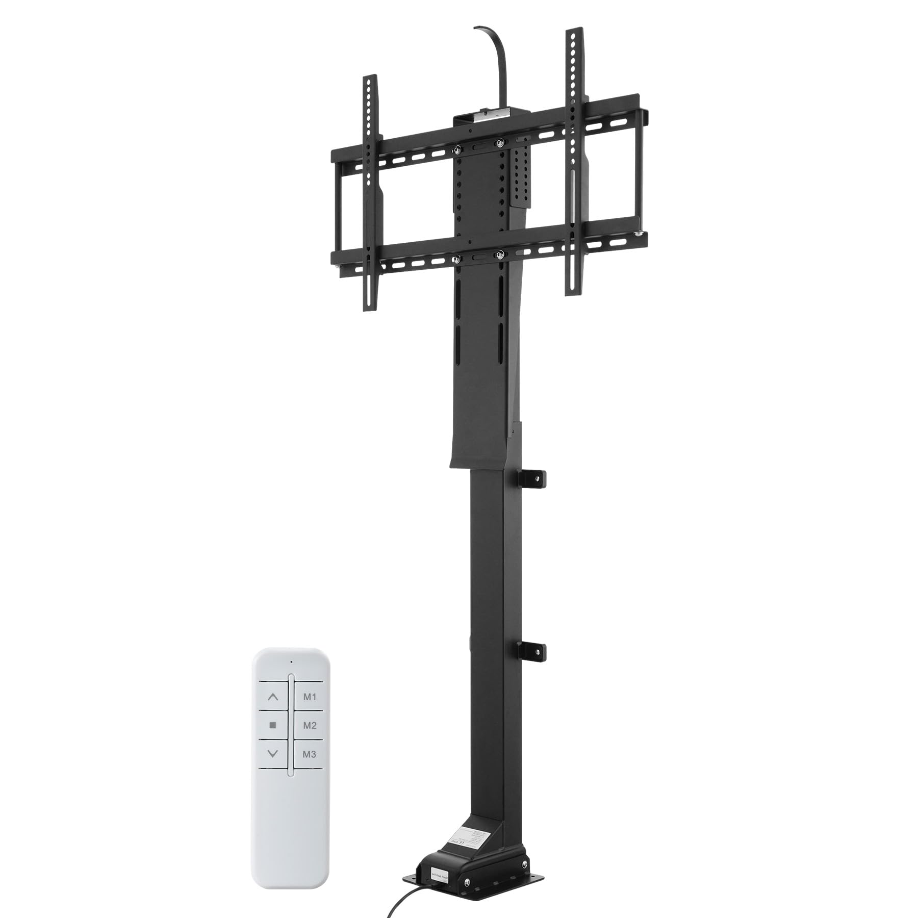 Co Z Motorized Tv Lift For 32'' To 70'' Tvs Up To 600X400 Vesa, Height Adjustable Tv Stand And Wall Mount With Remote Control An