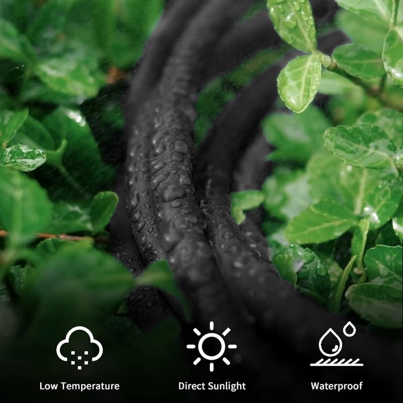 Yojoe 3 Outlets Indoor Outdoor Extension Cord, 3 Prong 15A Weatherproof Power Cord Multiple Outlets, 12 Gauge Heavy Duty 10 Ft B