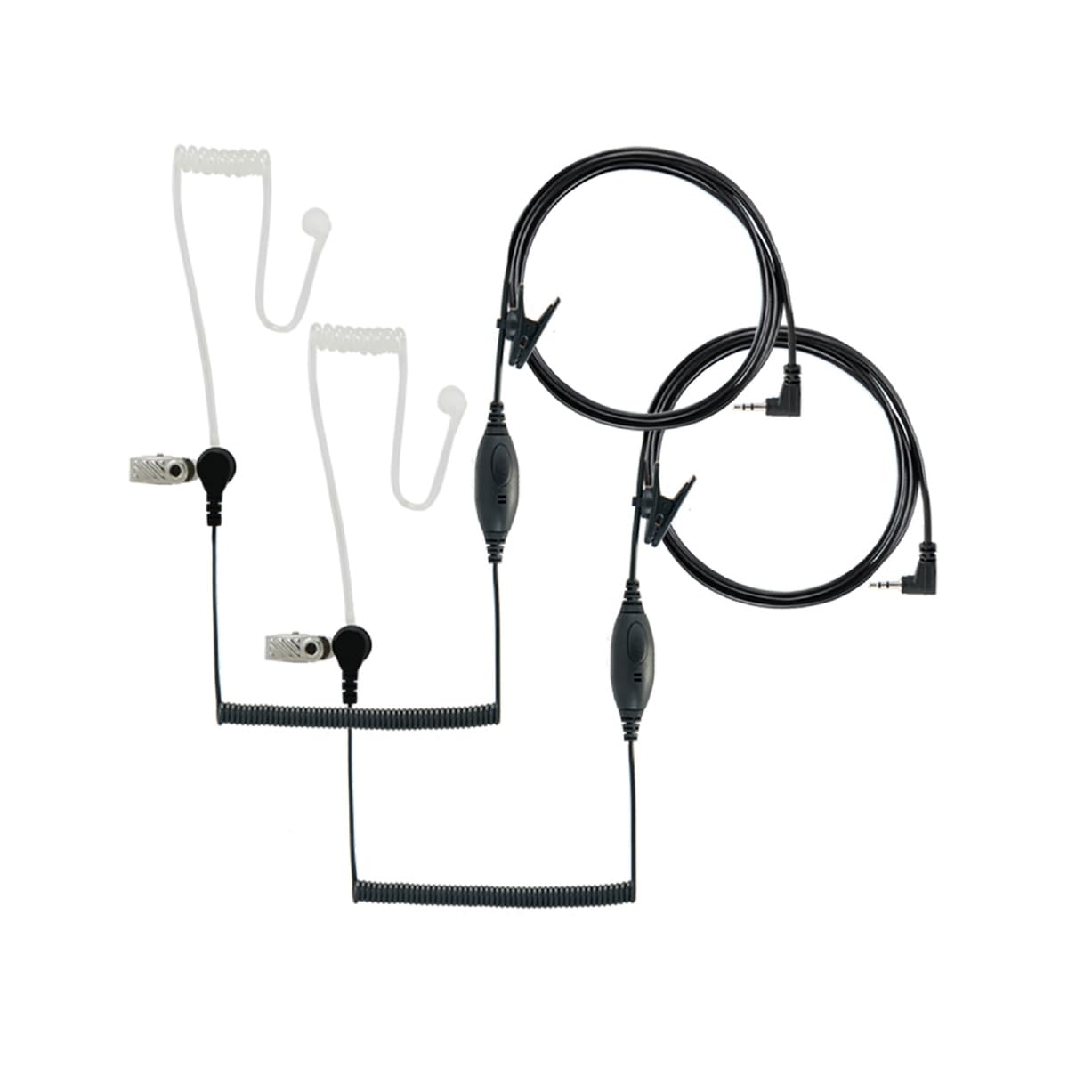 Cobra Ga Sv01 2P Surveillance Walkie Talkie Headset Microphone, Compatibile With All Microtalk Two Way Radios, Silicone Ear Tip, Black, (2 Pack)