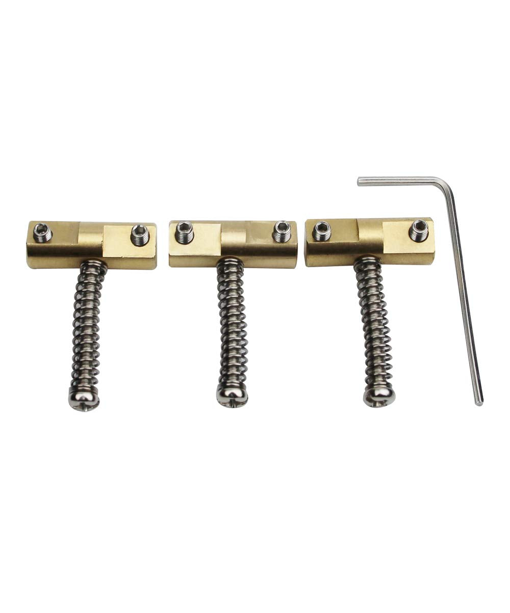 Guyker Brass Compensated Bridge Saddles Set Of 3 10.8Mm Barrel In Tune Bridge Saddle With Wrench Compatible With Vintage Style T