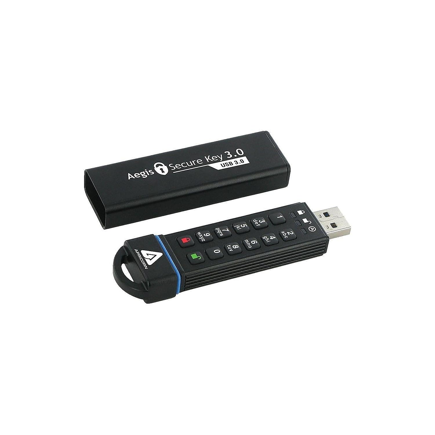 Apricorn 30Gb Aegis Secure Key Fips 140 2 Level 3 Validated 256 Bit Encryption Usb 3.0 Flash Drive (Ask3 30Gb)