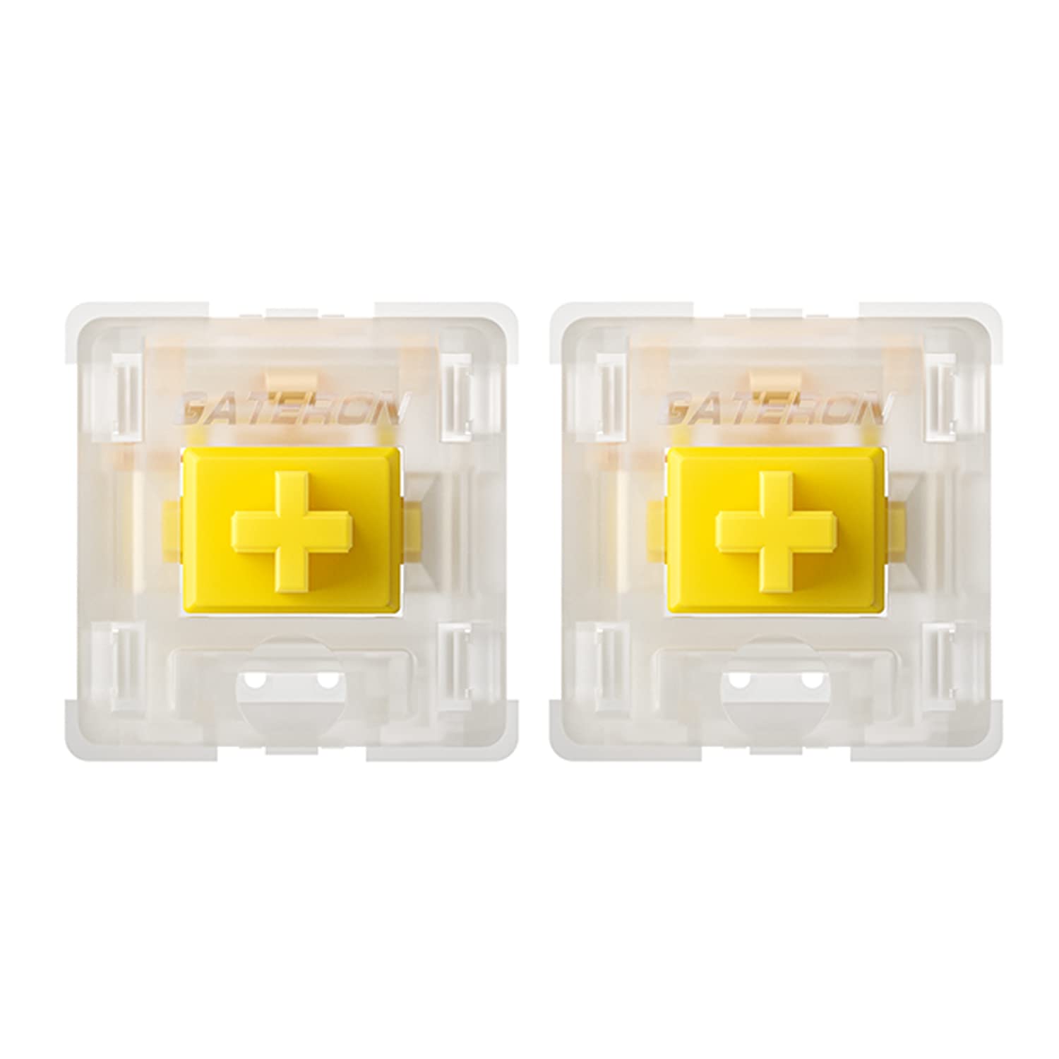 Kutethy Gateron Milky Yellow Pro V2 Switches, Pre Lubed Linear 5 Pin For All Mx Mechanical Keyboard (90Pcs, Milky Yellow Pro)