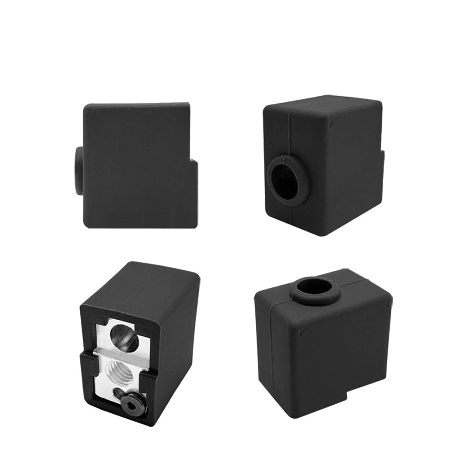 Hikudiy 6Pcs Kobra 3 Combo Silicone Socks, 300C High Temperature Heater Block Silicone Cover For Anycubic Kobra 3