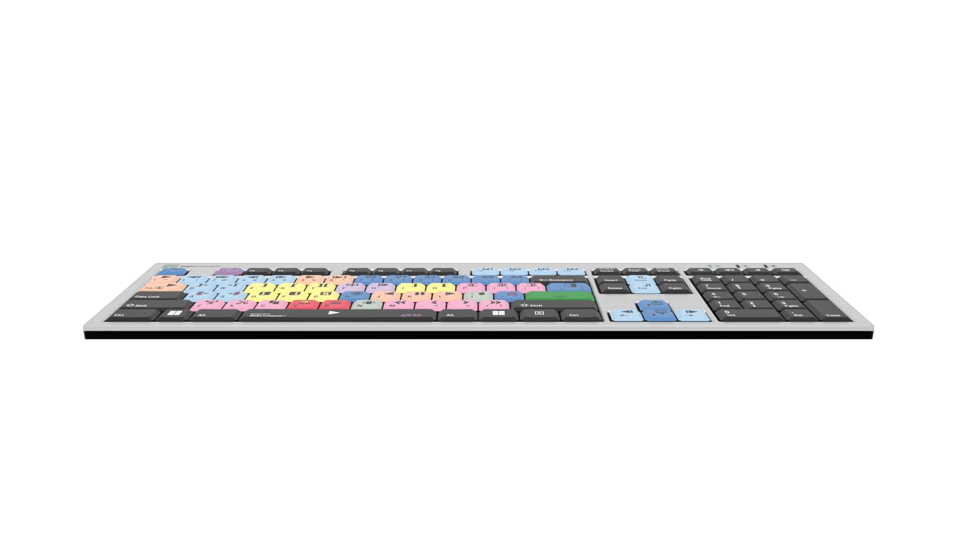 Logickeyboard Slimline Designed For Use With Avid Media Composer On Windows Pc  Classic Layout  P/N Lkbu-Mcom4-Ajpu-Us