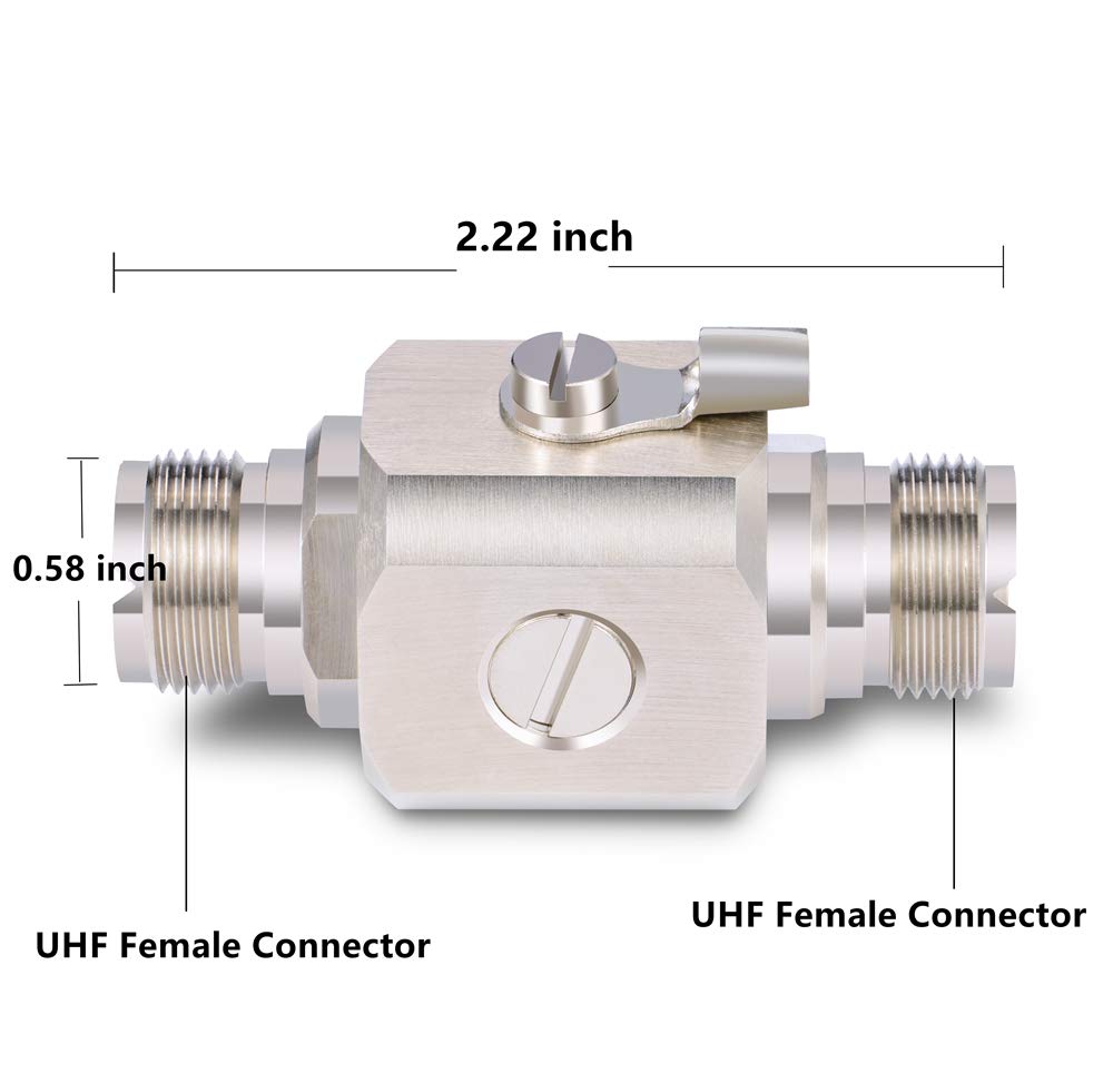 Xrds Rf Uhf Lightning Arrestor Pl 259 Lightning Surge Protector Uhf Female To Female Coaxial Connector For Cb Ham Two Way Radio Base Antennas