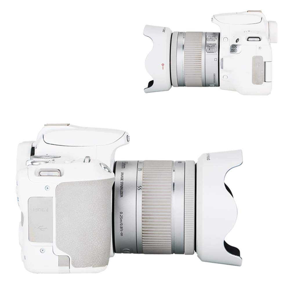 18 55Mm Lens Hood Shade For Canon Ef S 18 55Mm F/3.5 5.6 Is Stm & Rf 24 50Mm F/4.5 6.3 Is Stm Lens Replaces Canon Ew 63C Hood Fo