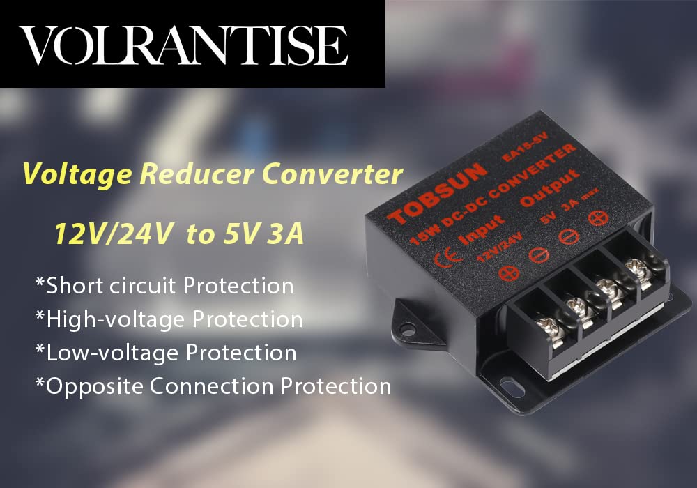 Dc 12V/24V To 5V 3A Step Down Converter   12V Voltage Regulator Buck Converter Power Supply Transformer (12V/24V To 5V 3A)