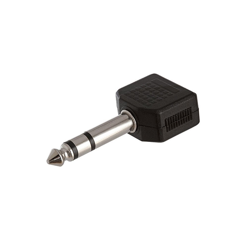 Cmple - 6.35mm Stereo Plug to 2x3.5mm Mono Jack Adapter