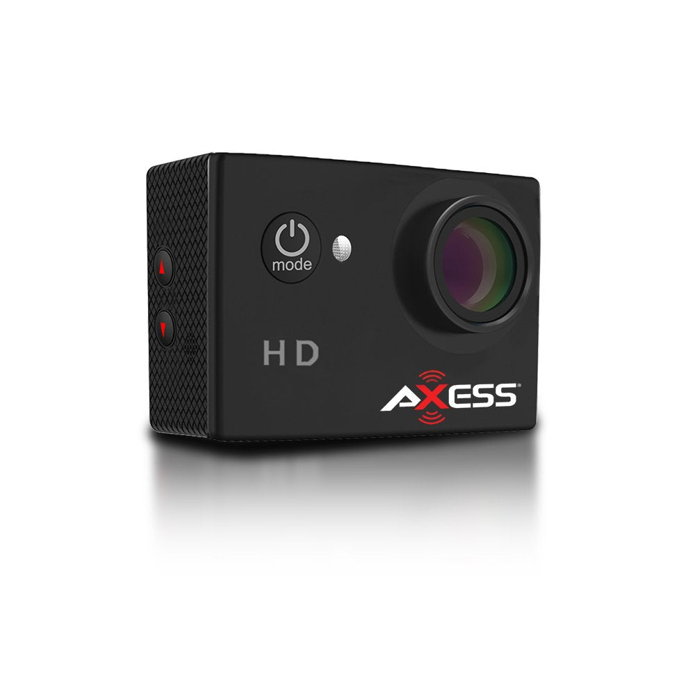Axess Cs3603 720P Hd Wide Angle Lens Sports And Action Camera With Waterproof Housing And Accessories (Black)