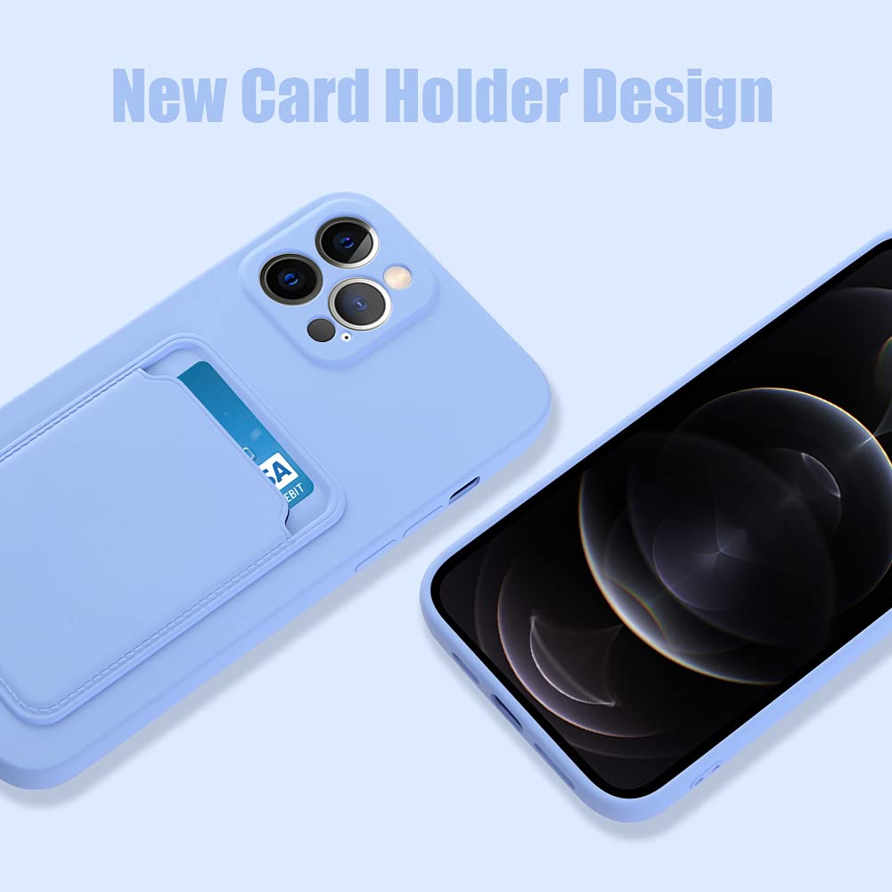 Mzelq Wallet Case For Iphone 12 Pro Max (6.1 Inch), Card Holder Camera Protection Cover + Screen Protector, Soft Slim Card Slot