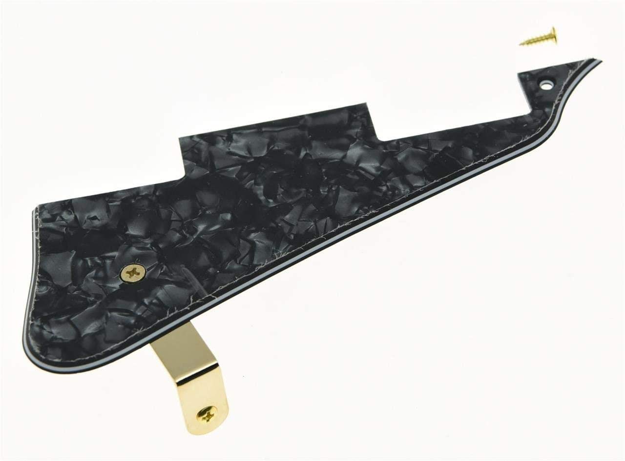 Dopro Black Pearl Lp Guitar Pickguard With Gold Bracket For Epiphone Les Paul