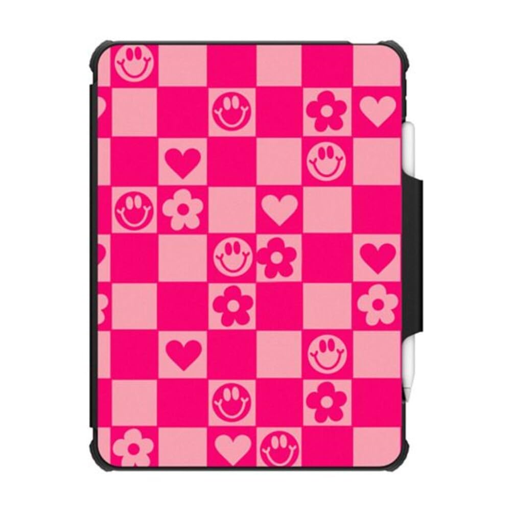 Casetify Ultra Impact Folio Case For Ipad Pro 12.9'' (5Th/6Th Gen)   Daisy Grid By Blythe   Clear Black
