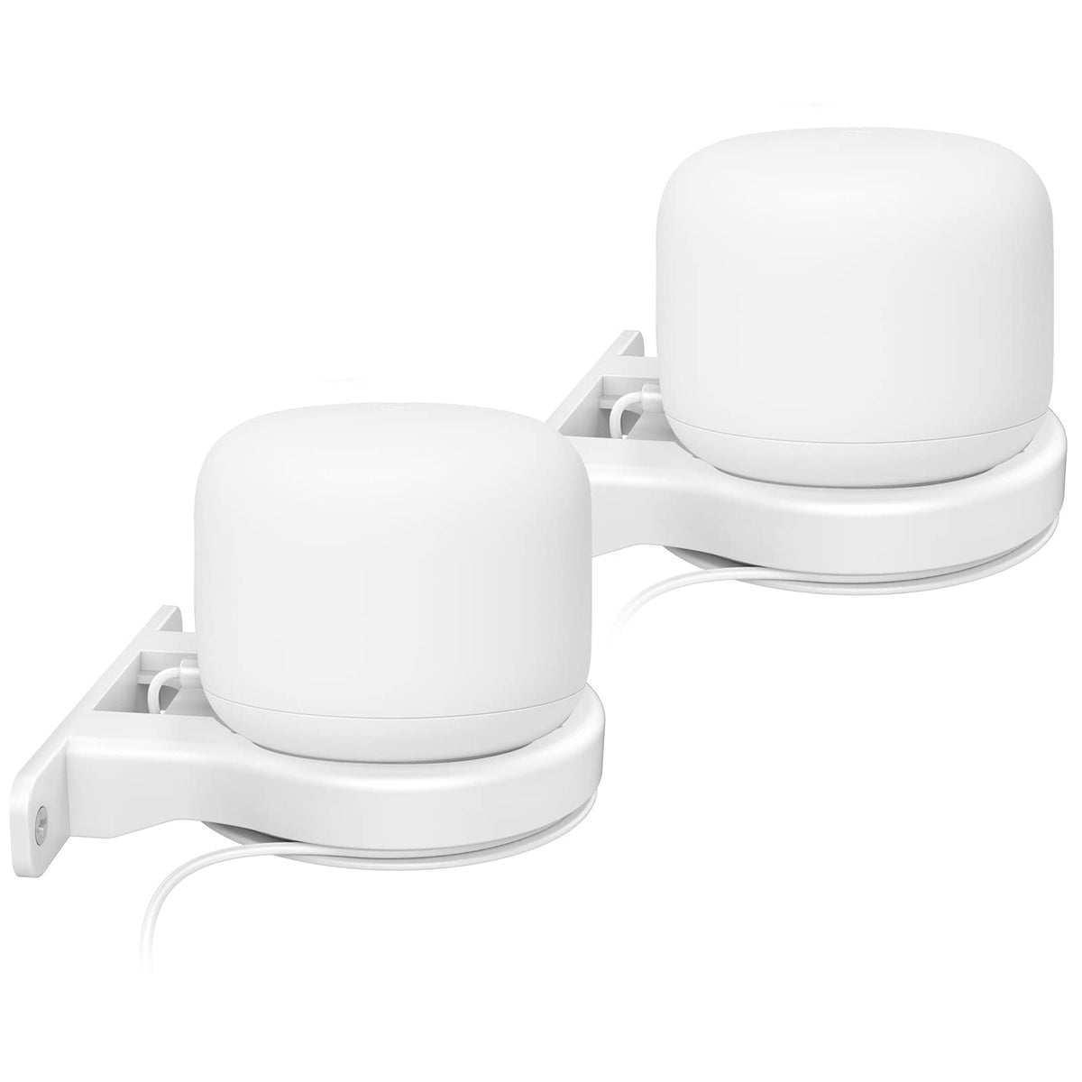 Delidigi 2 Pack Abs Wall Mount Compatible With Nest Wifi Router- Ac2200 Bracket Holder Shelf For Nest Wifi Point [Built-In Cable