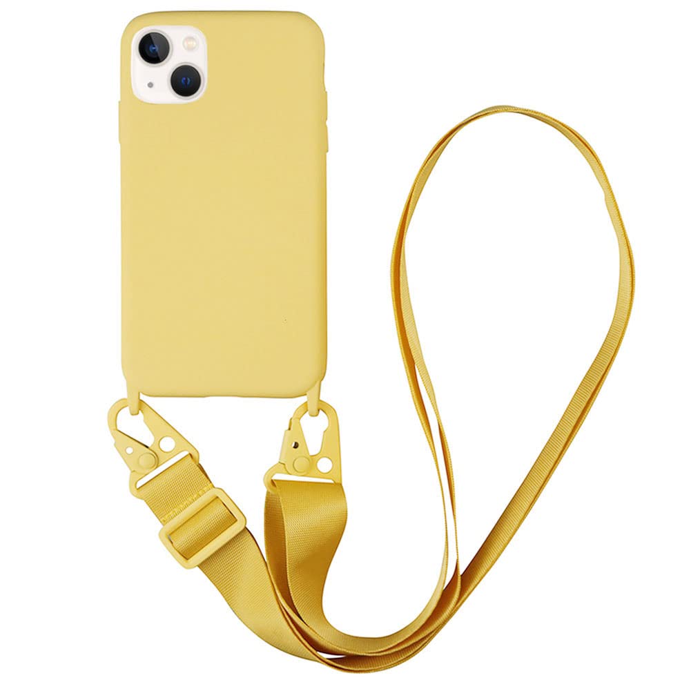 Cquukoi Compatible With Iphone 12/12 Pro,Crossbody Phone Case With Lanyard Cute Soft Silicone Case With Adjustable Shoulder Stra