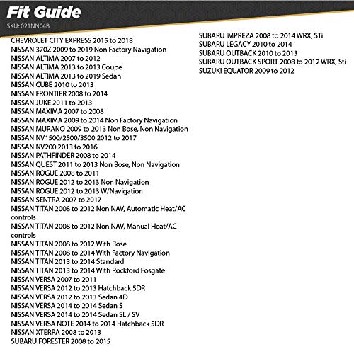 Scosche NN04B Aftermarket Radio Wiring Harness for Select 2007 20 Chevy, Mazda, Nissan, Subaru and Suzuki Vehicles   Car Stereo Wire Harness   Check Vehicle List and Notes in Images for Your Model