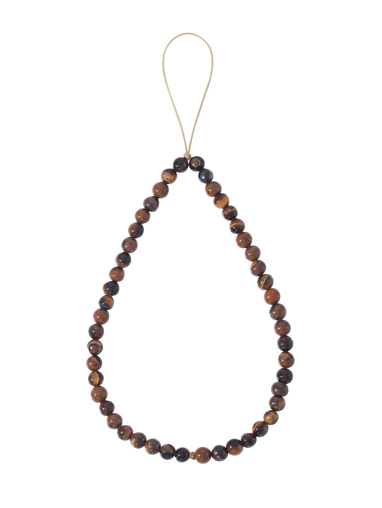 Oaiite Semi Precious Gem Stones Beaded Phone Charm Cell Phone Lanyard Wrist Strap Handmade Natural Gemstone Phone Chain String