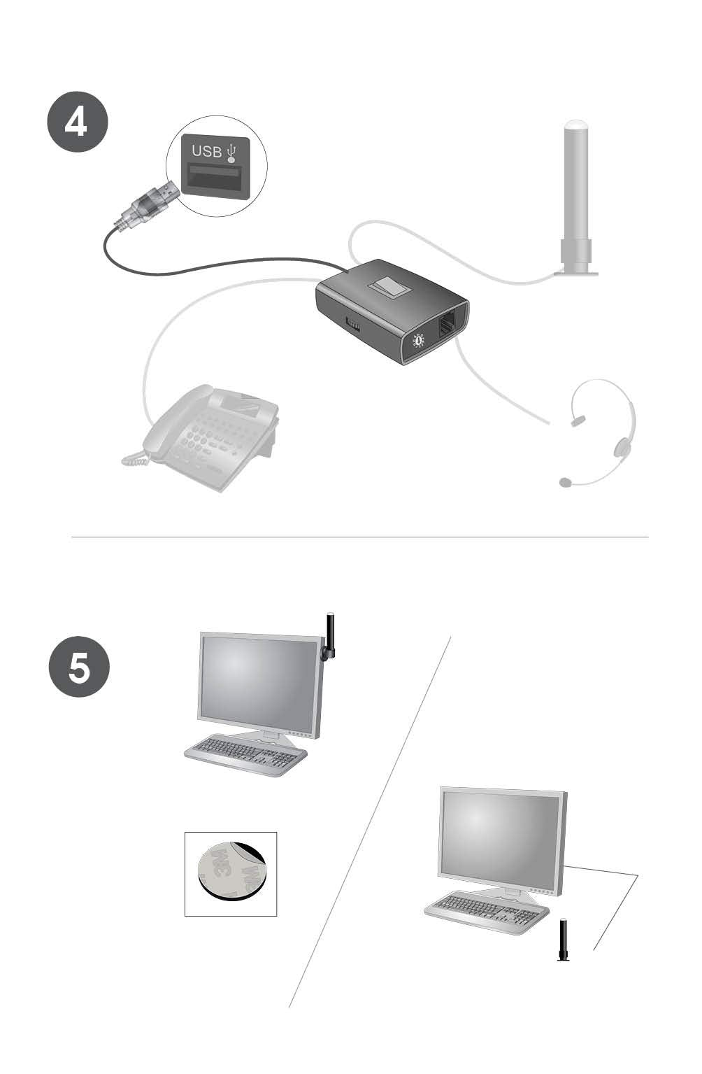 Kuando Busylight Combi (15301)   For Headsets & Desk Phones   Lights Up Red When On The Phone. Manual Switch Changes Light To Bl