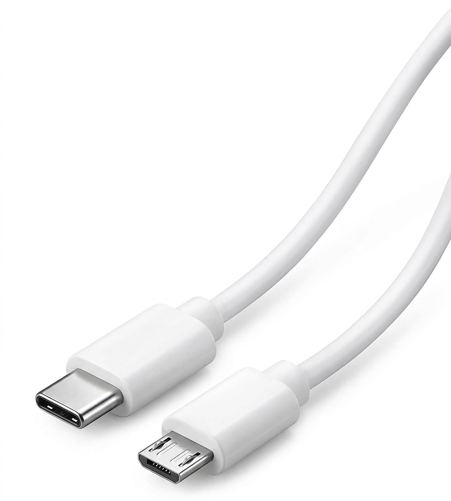 Smays Type USB C to Micro USB Cable Data Sync and Charging Charger Cord, White, 6ft