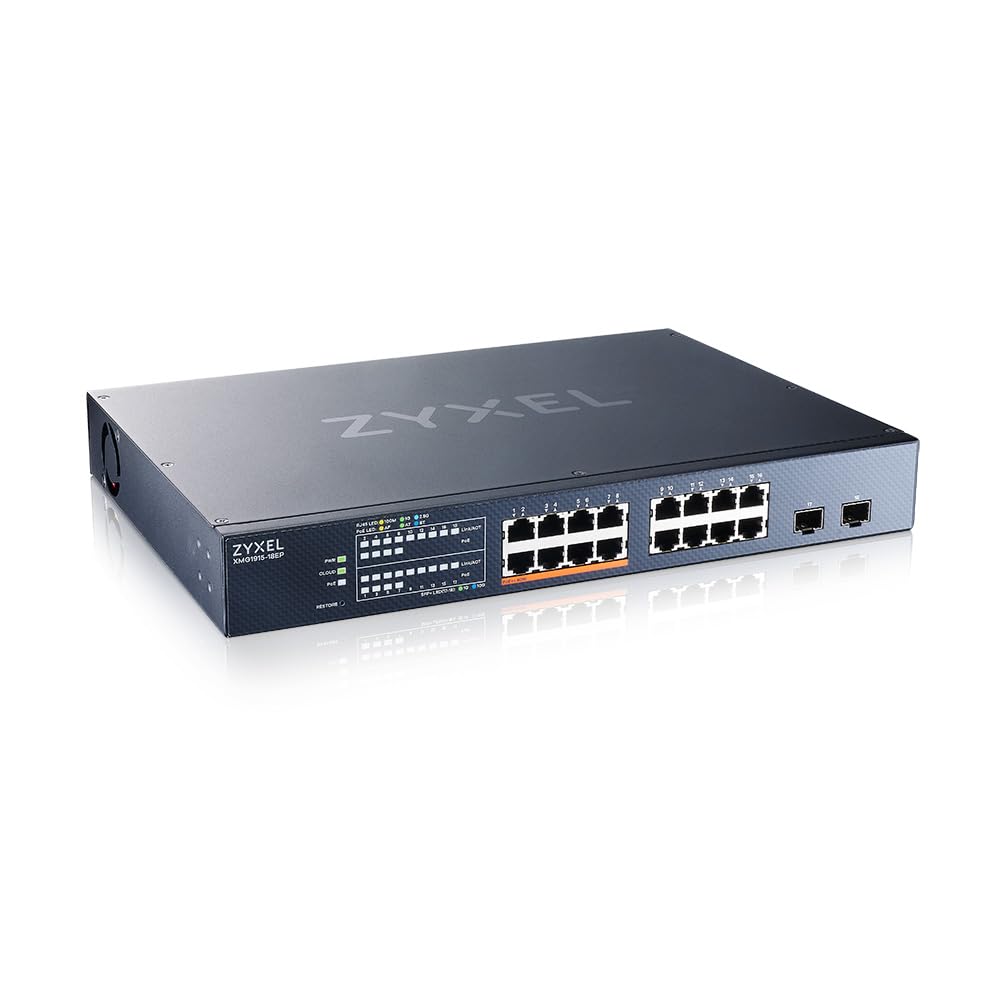 Zyxel XMG1915-18EP 18-Port 2.5G PoE++ Switch 180W 10G SFP+ – Electroeshop