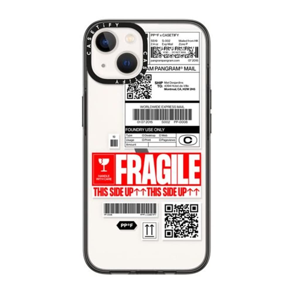 Casetify Compact Iphone 14 Case [2X Military Grade Drop Tested / 4Ft Drop Protection]   Pp 0008   Clear Black