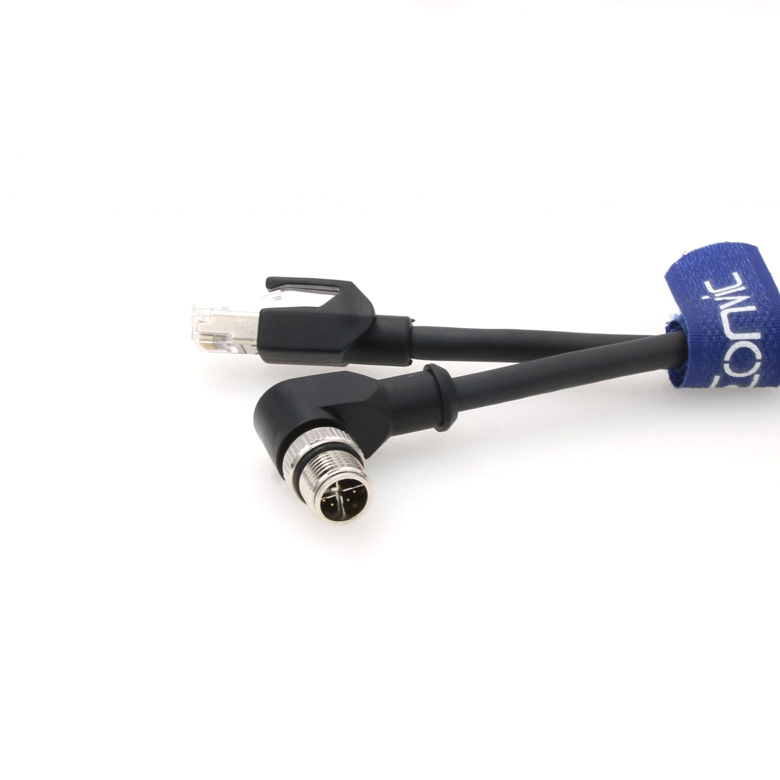 Eonvic Ethernet Cable M12 X Type Right Angle 8 Position To Rj45 Waterproof Industrial Shielded Network High Flex Cable For Cognex