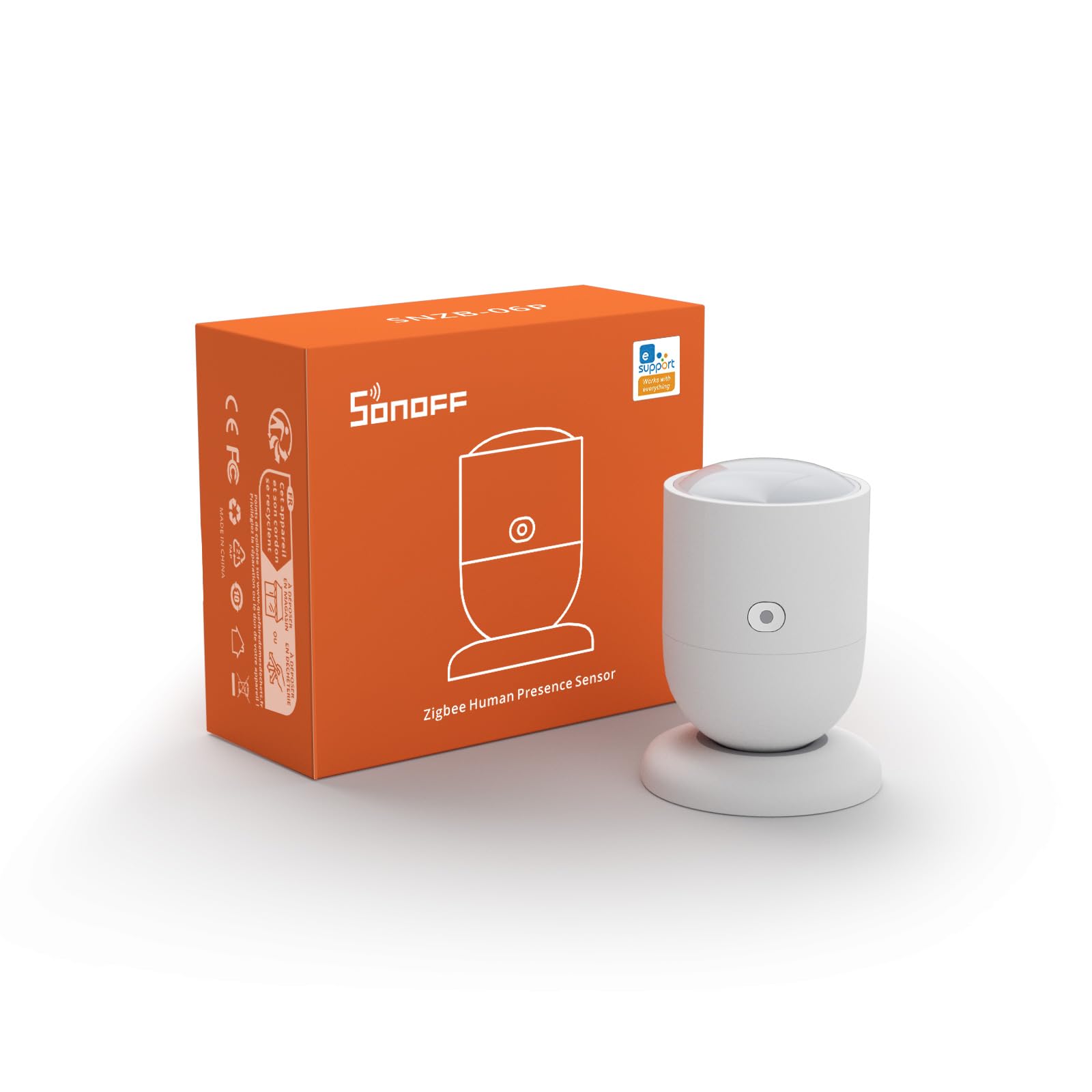 Sonoff Snzb 06P Zigbee Human Presence Sensor, Motion Detector With 5.8Ghz Cmwave Radar, Requires Zigbee Bridge