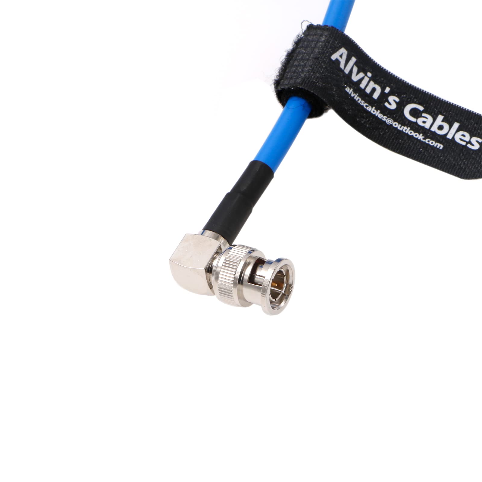 12G Bnc Coaxial Cable Alvin'S Cables Hd Sdi Bnc Male To Male L Shaped Original Cable For 4K Video Camera 1M Blue