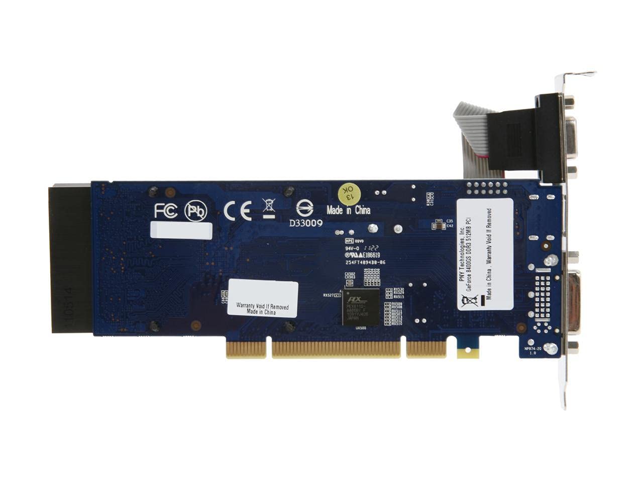 Pny Geforce 8400Gs 512Mb Ddr3 Pci Dvi+Vga+Hdmi Low Profile Graphics Card Vcg84512D3Sppb