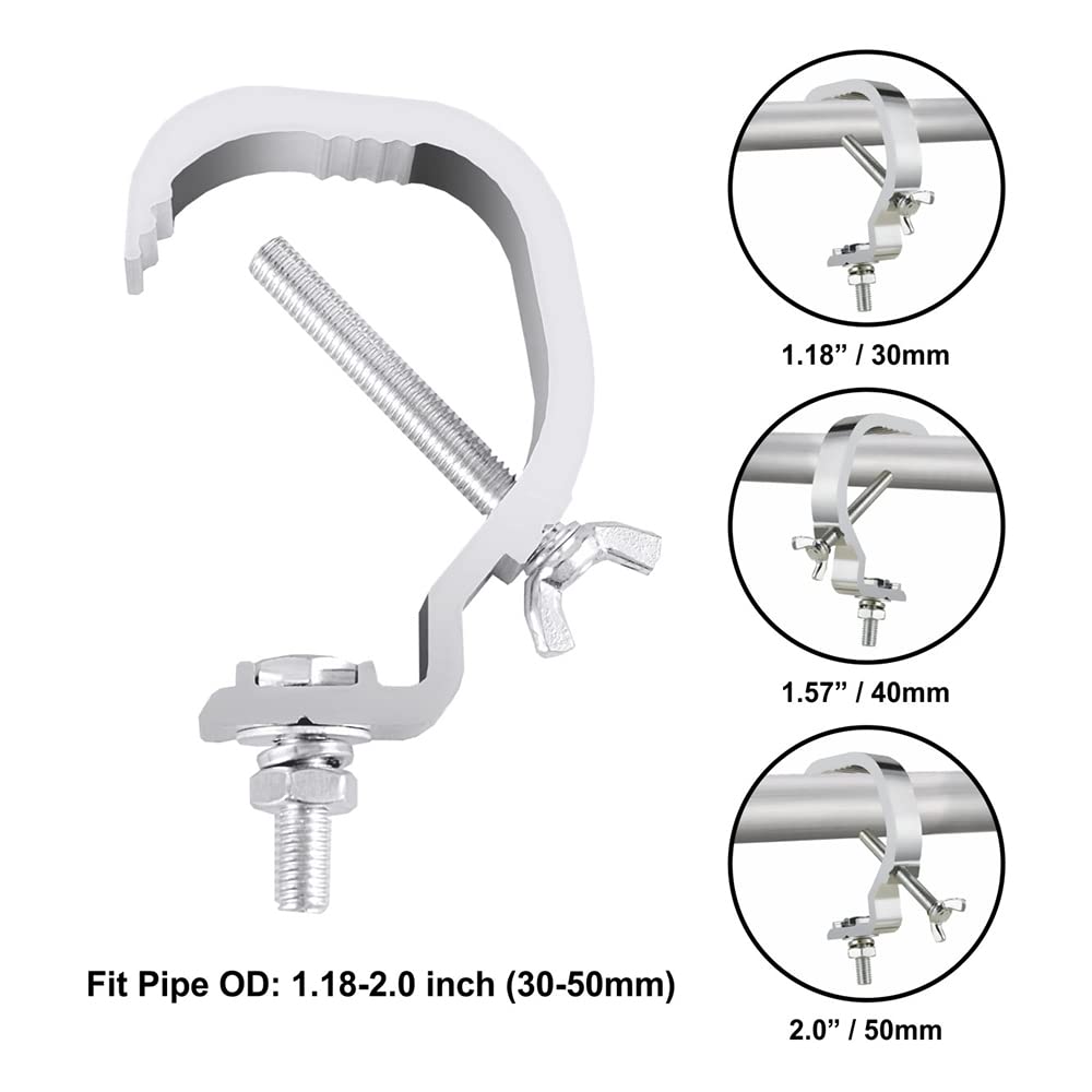 Truss C Clamp 1.18 2 Inch, 10 Pack Olaalite Stage Lights Truss Clamps, Fit For 30 50Mm Od Tube, Load Capacity 55Lb Stage Lightin