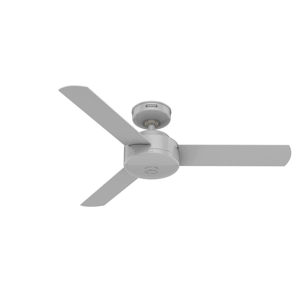 Hunter   Presto Indoor Ceiling Fan, Wall Control, 44 Inch, Dove Grey, Casual Style, 3 Speed Whisperwind Motor, 52384, For Living
