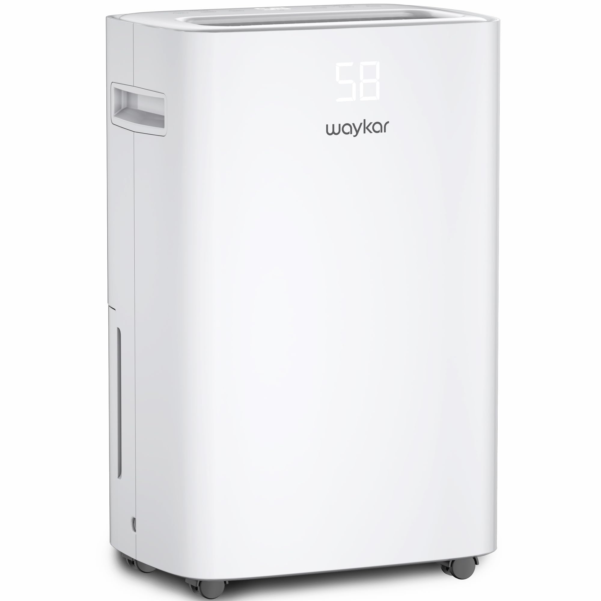 Waykar 50 Pints Dehumidifier For Home, 4500 Sq. Ft Dehumidifiers For Basement With Drain Hose, Auto Defrost And Dry Clothes Func