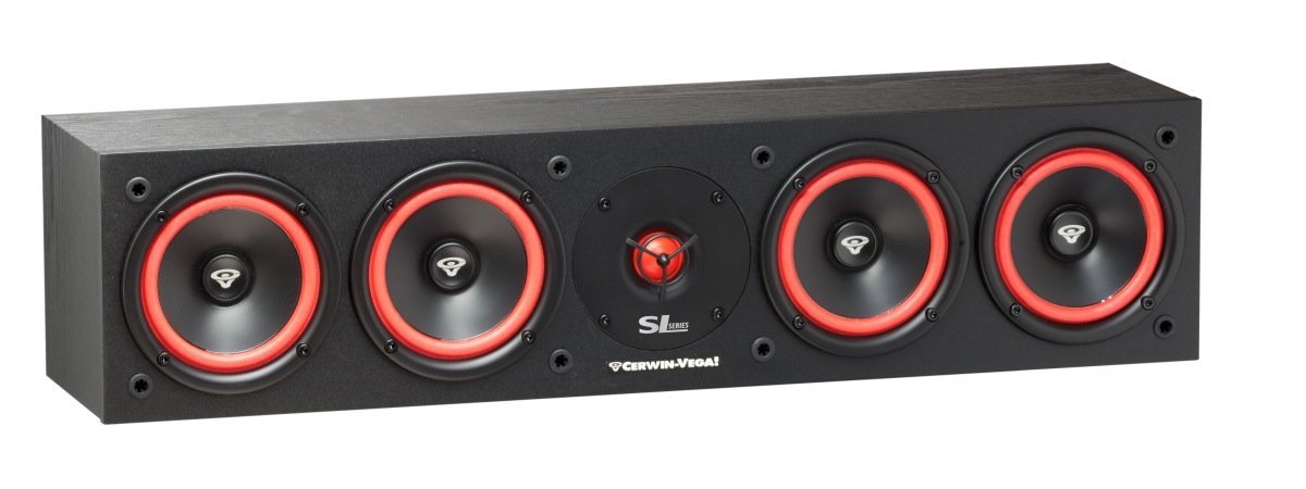 Cerwin-Vega SL-45C Center Channel Speaker, 5.25 Inch, Black, High-Performance Audio