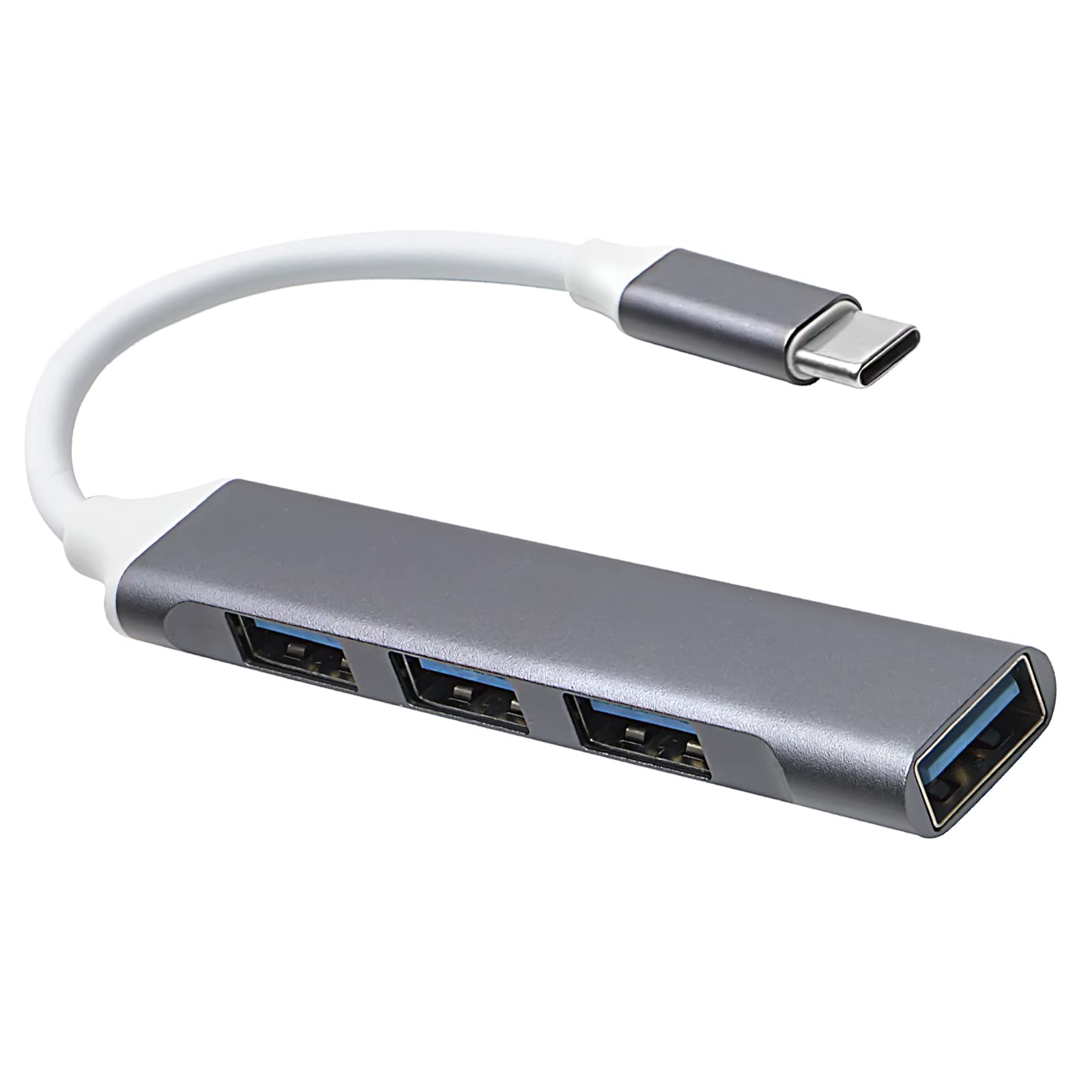 USB C to USB Hub Multiport Adapter, Aluminum 4 Ports USB C Splitter for Laptop,for MacBook Pro/Air, iPad Pro, Dell, Chromebook K