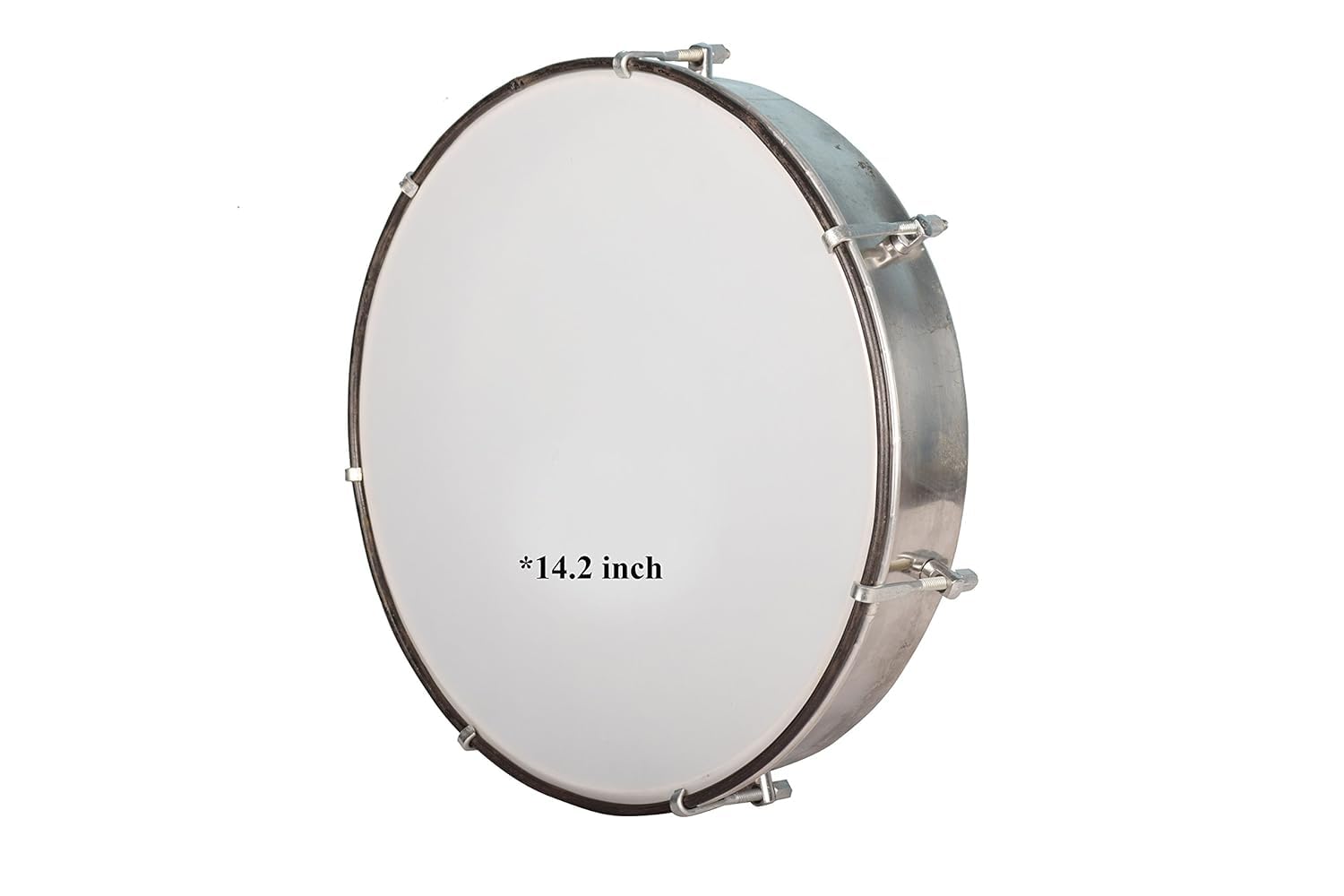 Musiqaa Jahan Instruments Duff (S.S), 14.2 Inch, Silver