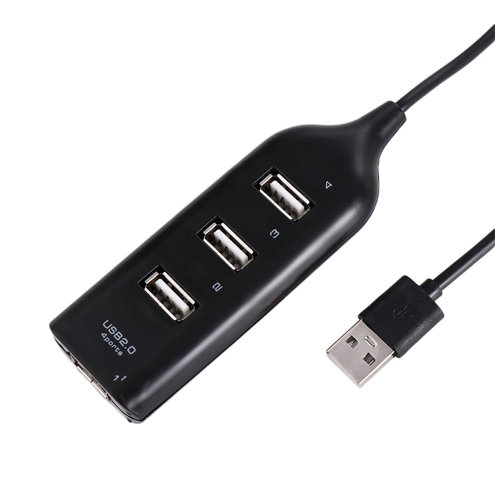 Vctitil 2Pcs 4 Port Usb 2.0 Hub Mini 4 Port Power Adapter Usb Splitter Computer Accessories 4 Port Notebook Receiver Multiple Ex