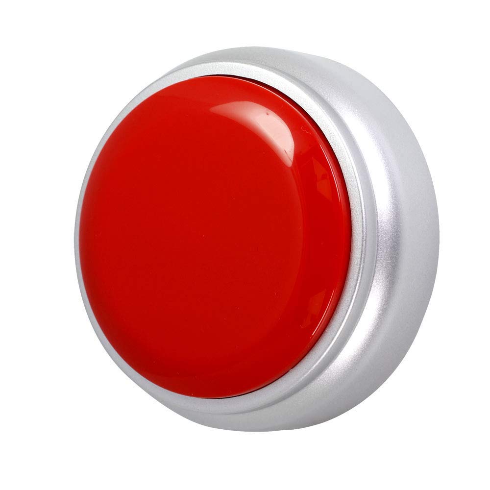 Recordable Button,Record Talking Button,Easy Button 30S Voice Recordable Button Sound Effect Button With Play Back (Red And Silv