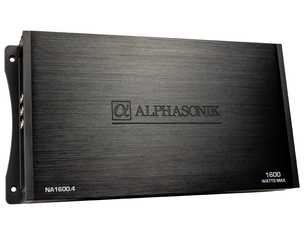 Alphasonik Na1600.4 Neuron Series 1600 Watts Max 4 Channel Car Amp With 4 Way Protection Circuitry Multi Channel Bridgeable Clas