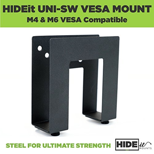 Hideit Mounts Uni Sw Vesa Mount   Made In Usa   Black Steel Adjustable Small And Wide Device Wall Mount   Cable Box Wall Mount,