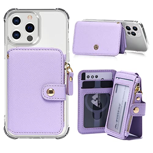 M Plateau Phone Wallet Stick On, Credit Card Holder For Women Attachable 3M Sticker,Phone Card Holder Compatible With Iphone 14 